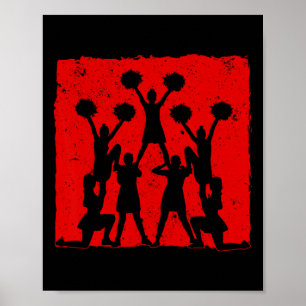 Cool Cheerleader Art Men Women Cheerleading Cheer  Poster