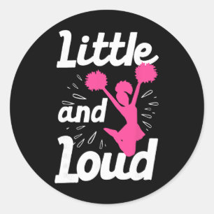 Cool Cheerleader Art Teens Girls Cheerleading Chee Classic Round Sticker