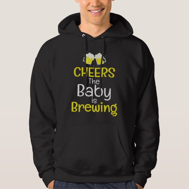 Cool Cheers Baby Is Brewing Beer Brewing Teachers Hoodie (Front)