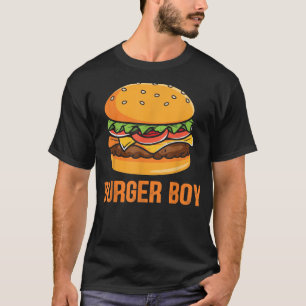 Cool Cheese Burger Food Graphic Kawaii Boys Anime T-Shirt