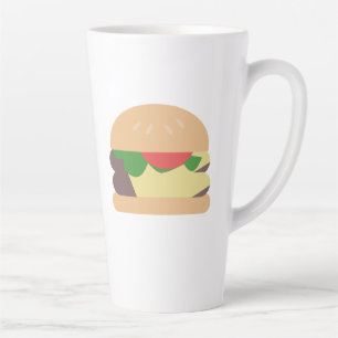 Cool Cheeseburger Foodie Vector Latte Mug