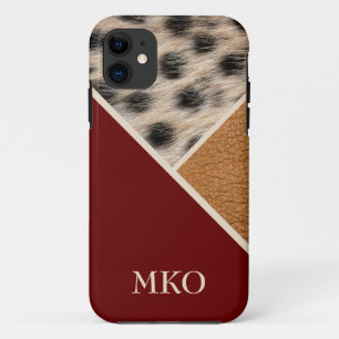 Cool Cheetah Monogrammed iPhone 11 Case