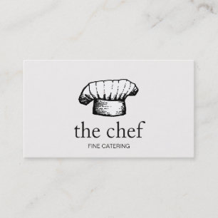Cool Chef Hat Logo Catering Business Card