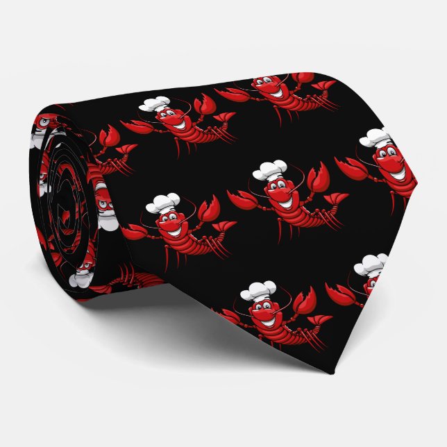 Cool chef lobster tiled pattern tie (Rolled)