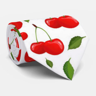 cool cherry pattern fruit tie