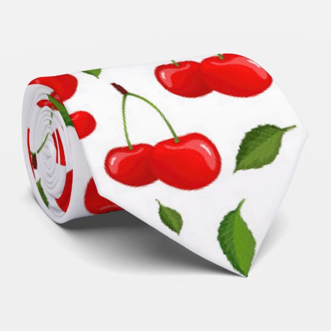 cool cherry pattern fruit tie (Rolled)