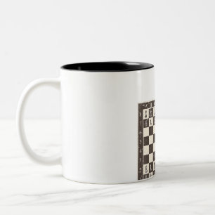 Cool Chess Board Halloween Costume Funny Lazy DIY Two-Tone Coffee Mug