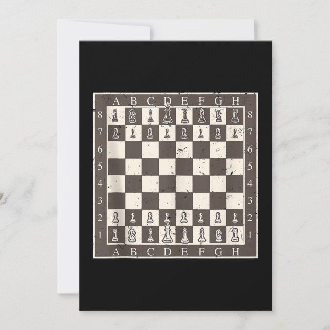 Cool Chess Board Halloween Costume  Funny Lazy Invitation (Front)