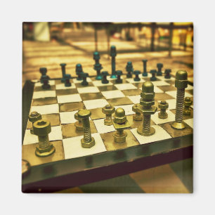 Cool Chess Board with Nuts and Bolts Magnet