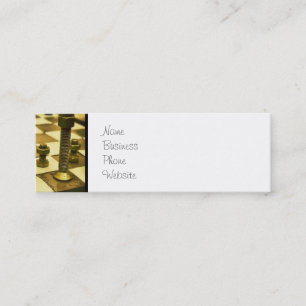Cool Chess Board with Nuts and Bolts Mini Business Card