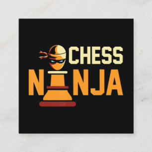 Cool Chess Ninja Chess Lovers Gift Square Business Card