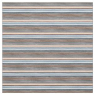 Cool Chic Brown Blue Watercolor Stripes Pattern Fabric