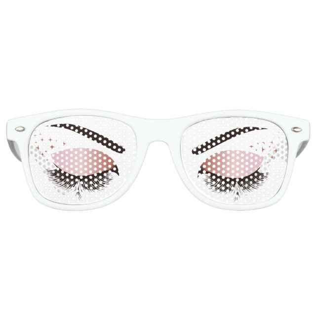 Cool Chic Faux Lashes Retro Sunglasses (Front)