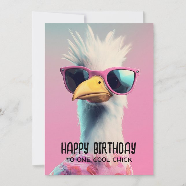 Cool Chic: The Sassy Eagle with Style Invitation (Front)