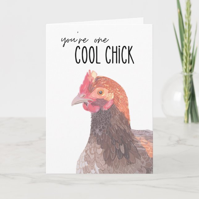 Cool Chick Congratulations Card (Front)