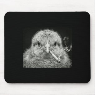 Cool Chick Smoking Cigarette Photo Art Funny By Ch Mouse Pad
