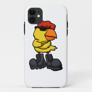 Cool Chick with sunglasses choose back colour iPhone 11 Case