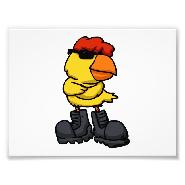 Cool Chick with sunglasses | choose back colour Photo Print (Front)