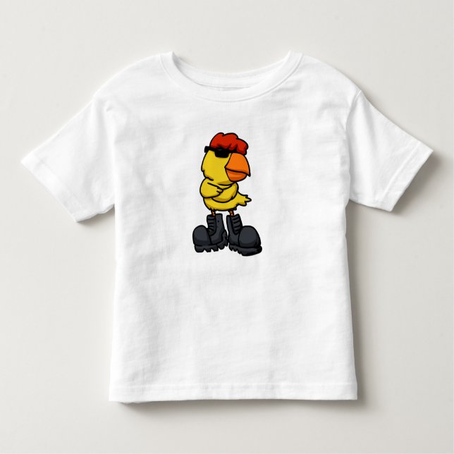 Cool Chick with sunglasses | choose back colour Toddler T-Shirt (Front)