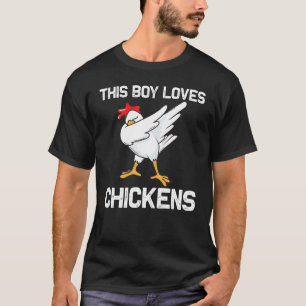 Cool Chicken For Boys Kids Dabbing Domestic Fowl P T-Shirt