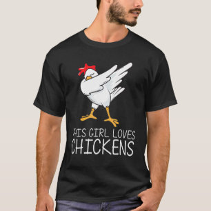 Cool Chicken For Girls Kid Dabbing Domestic Fowl P T-Shirt