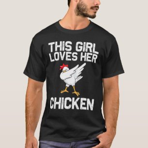 Cool Chicken For Girls Kid Dabbing Domestic Fowl P T-Shirt