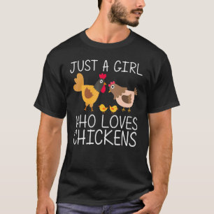 Cool Chicken For Girls Kid Rooster Hen Chicks Poul T-Shirt