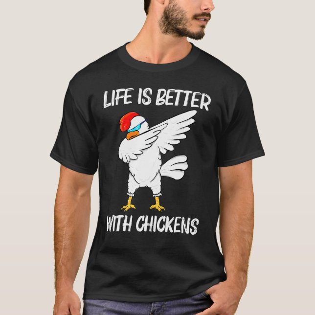 Cool Chicken For Men Women Rooster Animal Bird T-Shirt (Front)