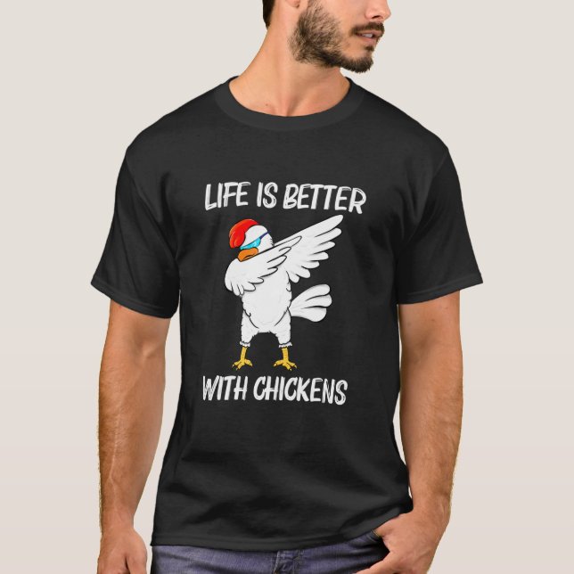 Cool Chicken For Men Women Rooster Animal Bird T-Shirt (Front)