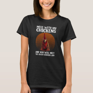 Cool Chicken For Women Girls Mum Chicken Farmer Wh T-Shirt