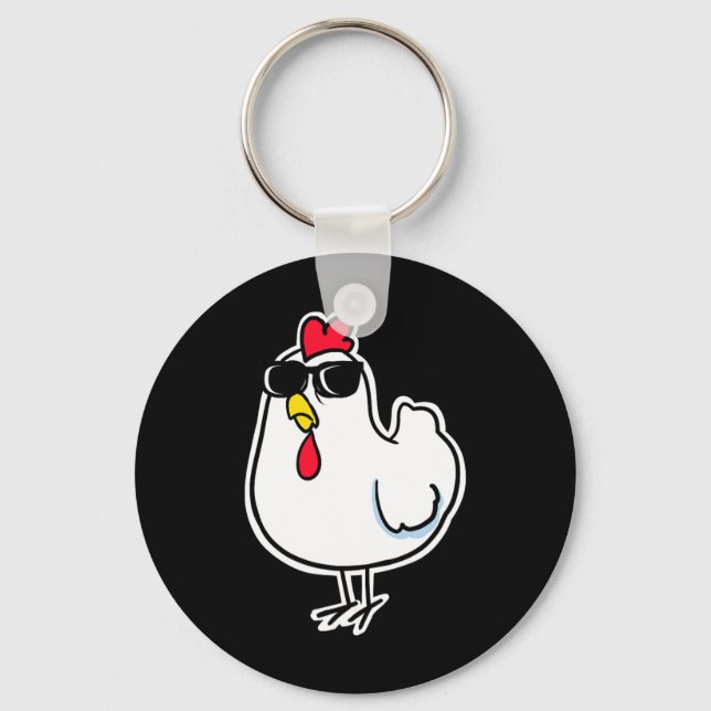 Cool Chicken  Key Ring (Front)
