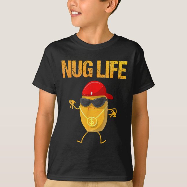 Cool Chicken Nugget Art For Boys Kids Chicken Nugg T-Shirt (Front)