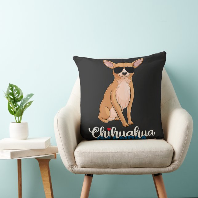 Cool Chihuahua Grandpa Dog Lover Cushion (Chair)