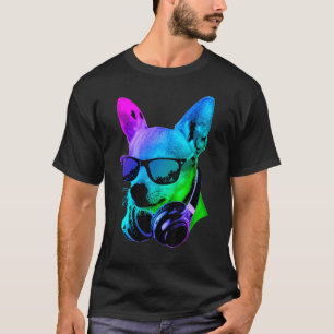 Cool Chihuahua With Headphones And Sunglasses T-Shirt
