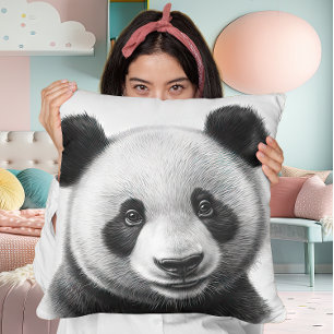 Cool Childrens Cute Panda Bear Design Cushion