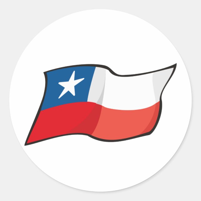 Cool Chile Flag Classic Round Sticker (Front)
