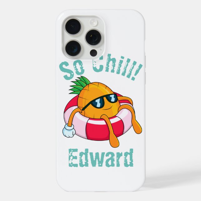 Cool Chill Pineapple iPhone Case (Back)