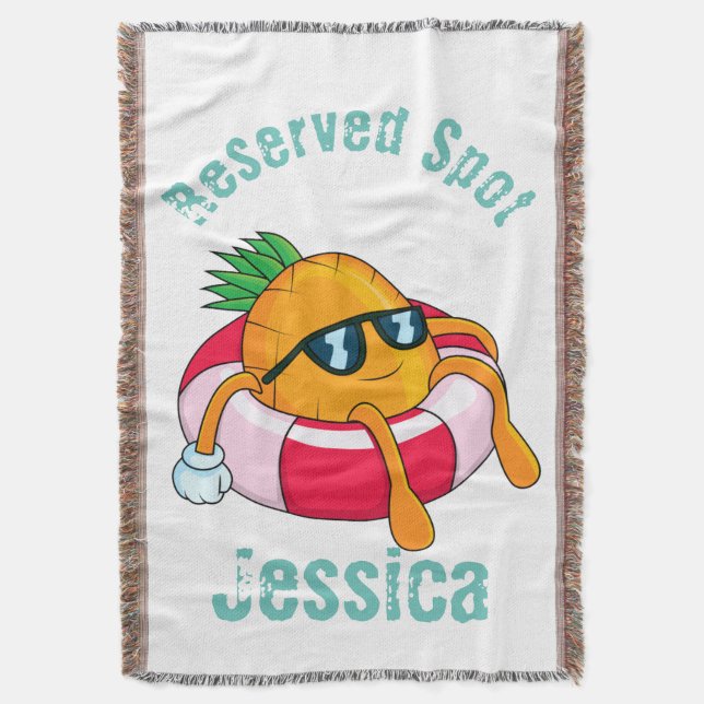 Cool Chill Pineapple Throw Blanket (Front Vertical)