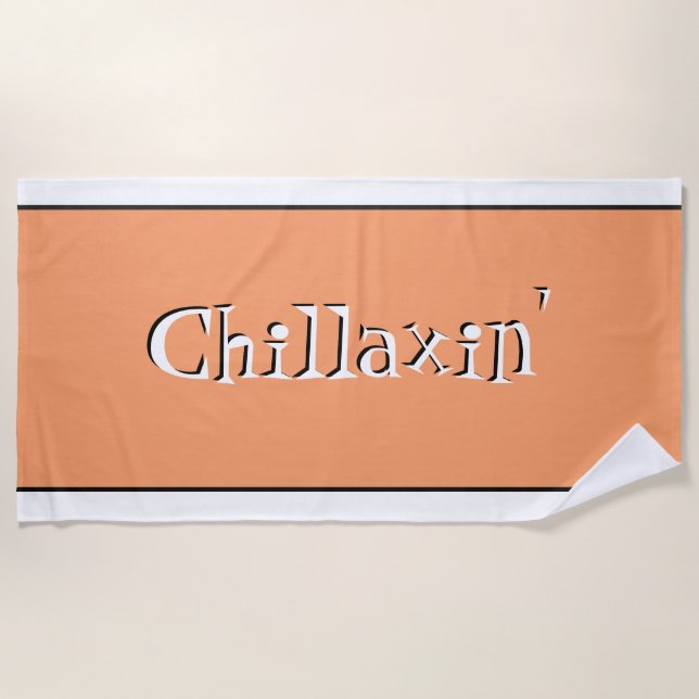 Cool Chillaxin' Beach Towel (Front)