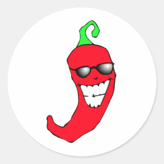 Cool Chilli Pepper Classic Round Sticker