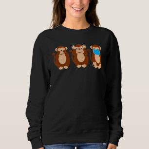 Cool Chimpanzee Monkey Face Mask Virus Sweatshirt
