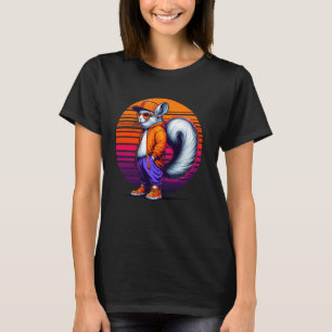 Cool Chinchilla Modern Urban Style Sunset Retro Ar T-Shirt