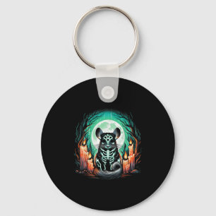 Cool Chinchilla Skeleton Halloween Christmas Birth Key Ring