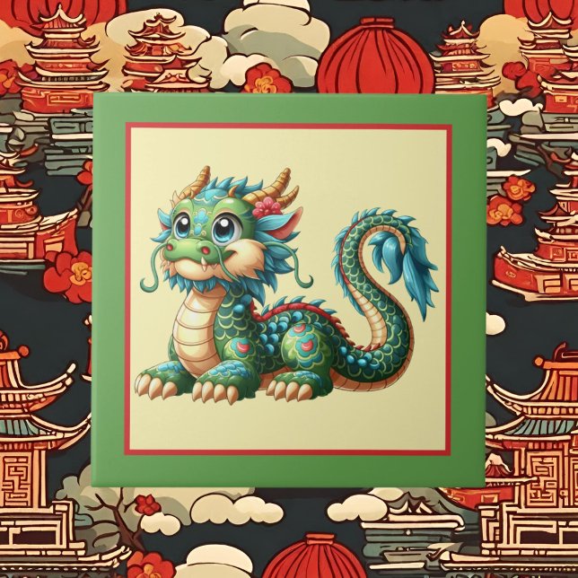 Cool Chinese dragon lovers  Ceramic Tile (Creator Uploaded)