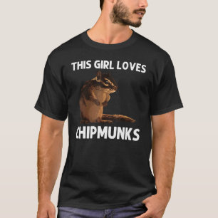 Cool Chipmunk For Girls Kids Squirrel Whisperer R T-Shirt