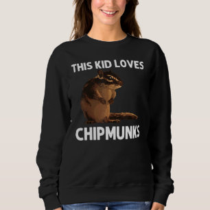 Cool Chipmunk For Kids Boys Squirrel Whisperer Ro Sweatshirt