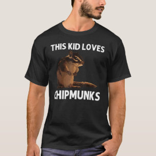Cool Chipmunk For Kids Boys Squirrel Whisperer  Ro T-Shirt