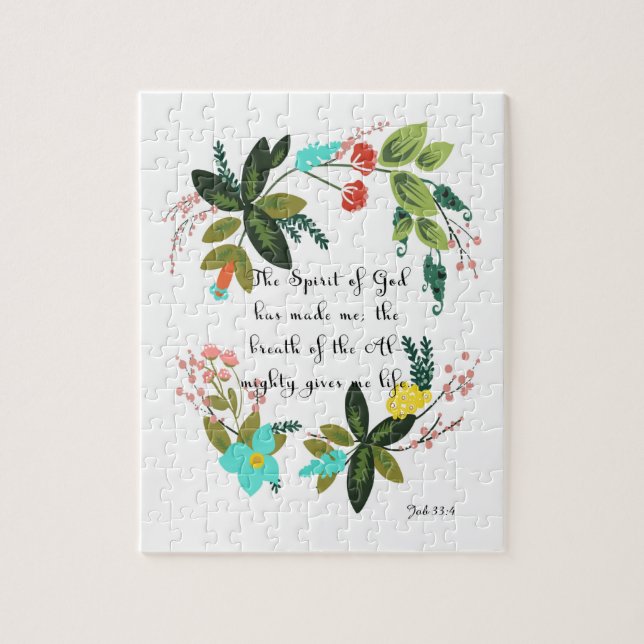 Cool Christian Art - Job 33:4 Jigsaw Puzzle (Vertical)
