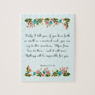 Cool Christian Art - Matthew 17:19-20 Jigsaw Puzzle