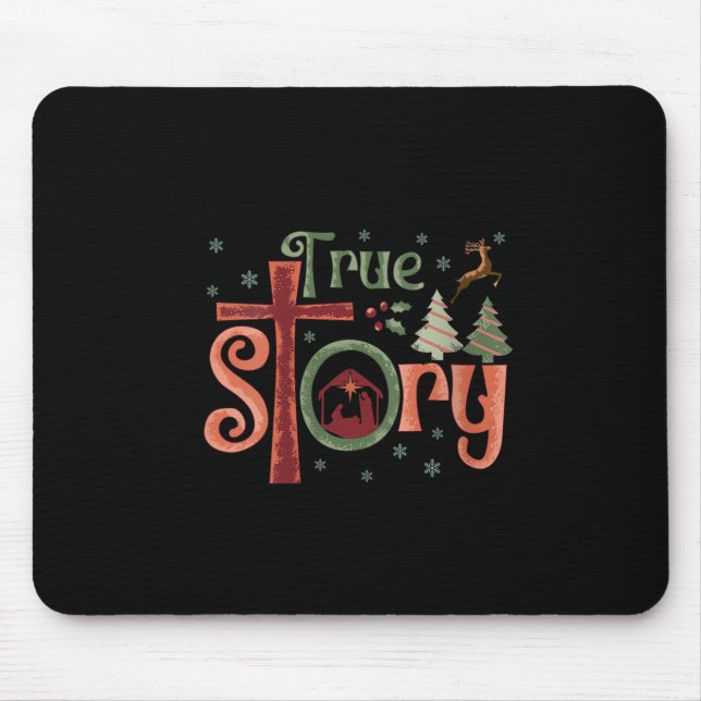 Cool Christian Christmas Resurrection Day Jesus Tr Mouse Pad (Front)